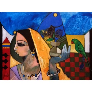 Abrar Ahmed, 18 x 24 Inch, Oil on Canvas, Figurative Painting, AC-AA-601